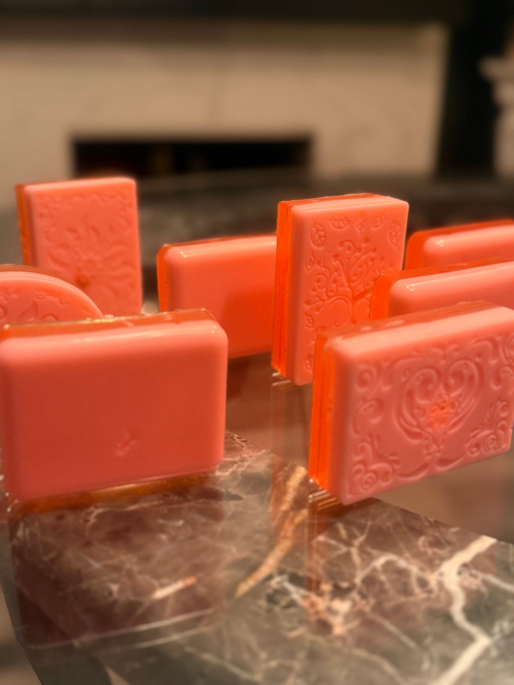 Orange and Lavender Wrestle Bar